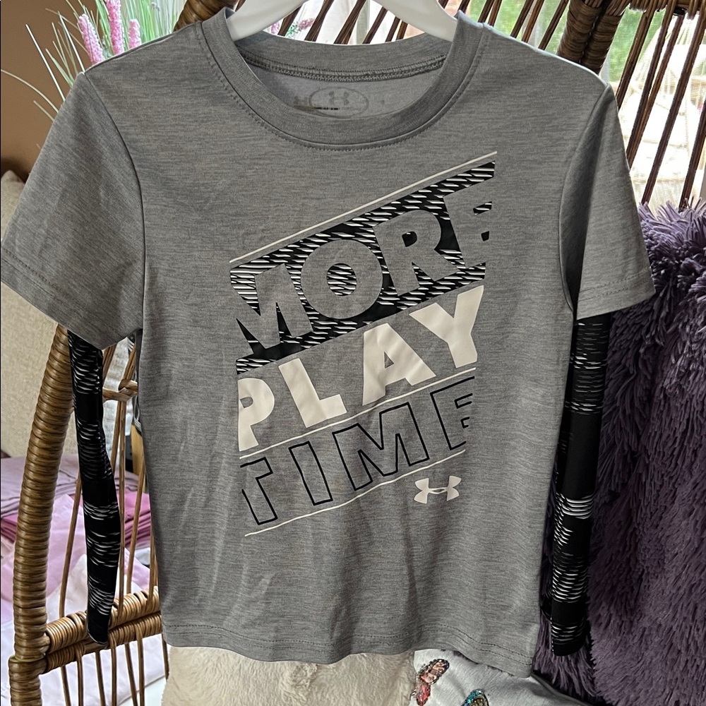Under Armour Kids Gray 'More Play Time' T-Shirt